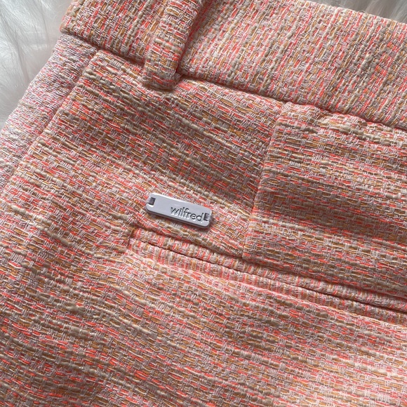Aritzia Wilfred Tweed Shorts Coral / Orange Size 4 EUC - Picture 4 of 8